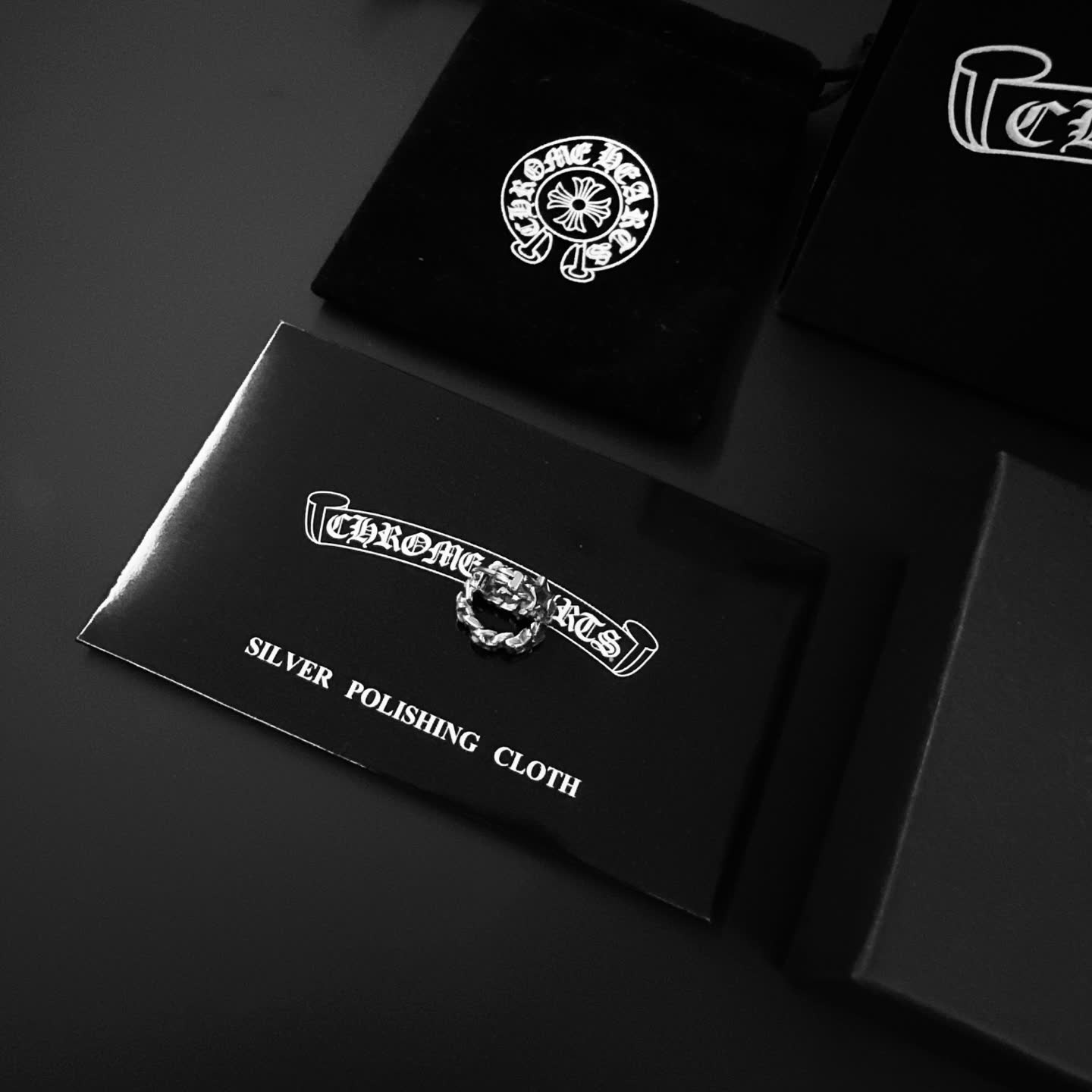 Chrome Hearts Silver Hoop Earrings